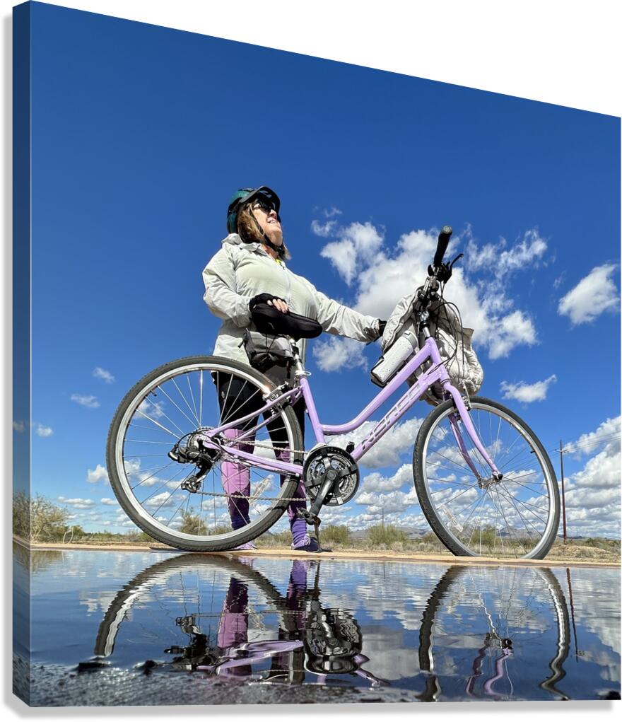 Cycling Reflection Canvas Print