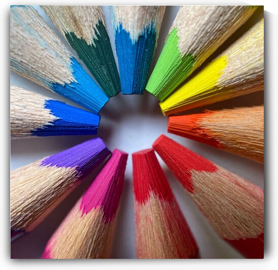 Pencil Crayon Rainbow by Bob Hudson