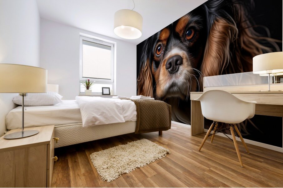 King Charles Spaniel AI Mural print