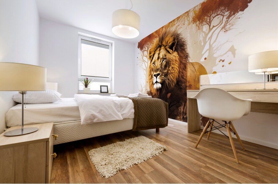 King of the Jungle AI Mural print