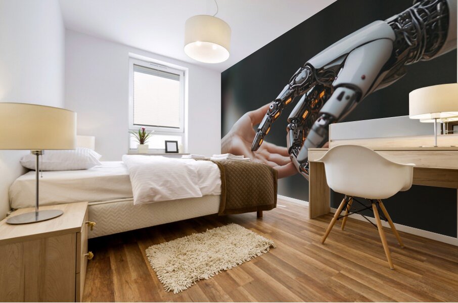 Helping Hands AI Mural print