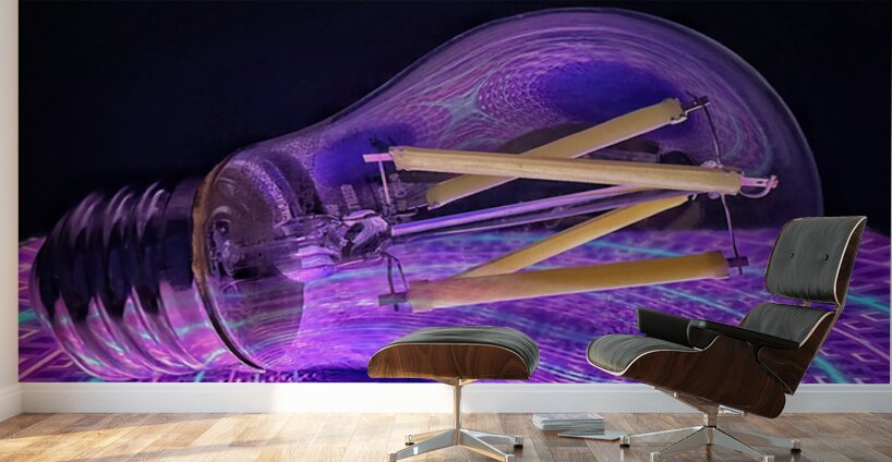 Purple Bulb Wall Murals