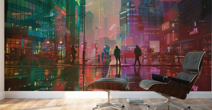 Spectral Hues AI Wall Murals